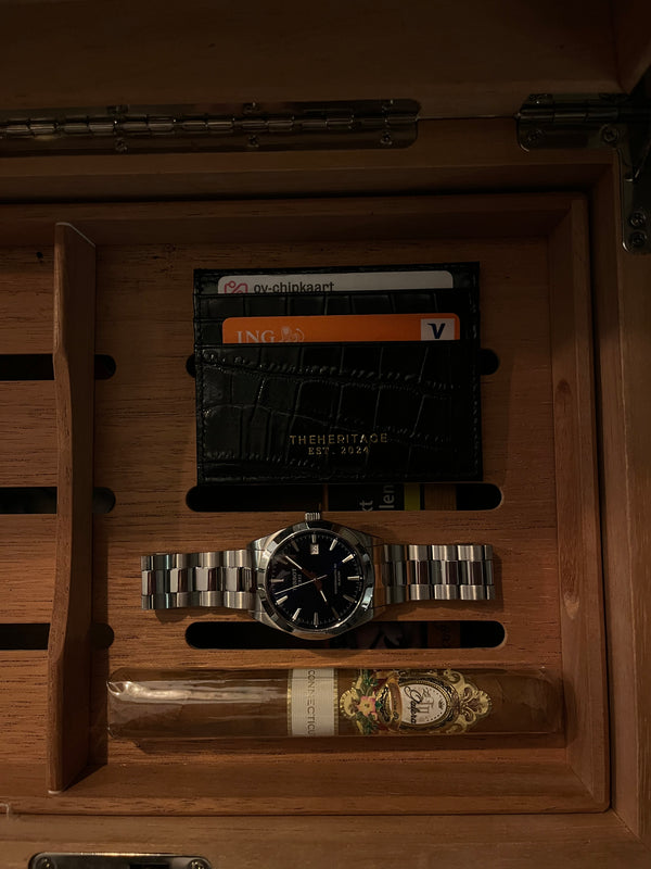 Crocodile leather wallet