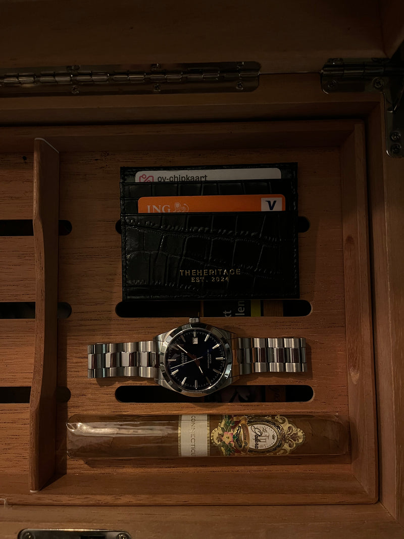 Crocodile leather wallet